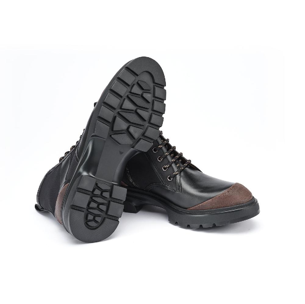 A.Testoni MORGEX COMBAT BOOT WAX SUEDE NYLON FABR. AND CALF ° Negozi Online