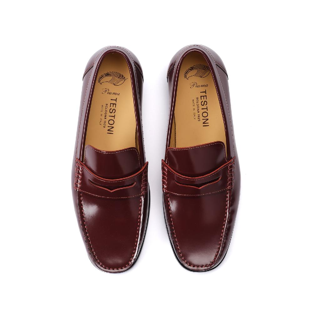 A.Testoni BRACCIANO MOCS BRUSHED CALF Vendita Calda