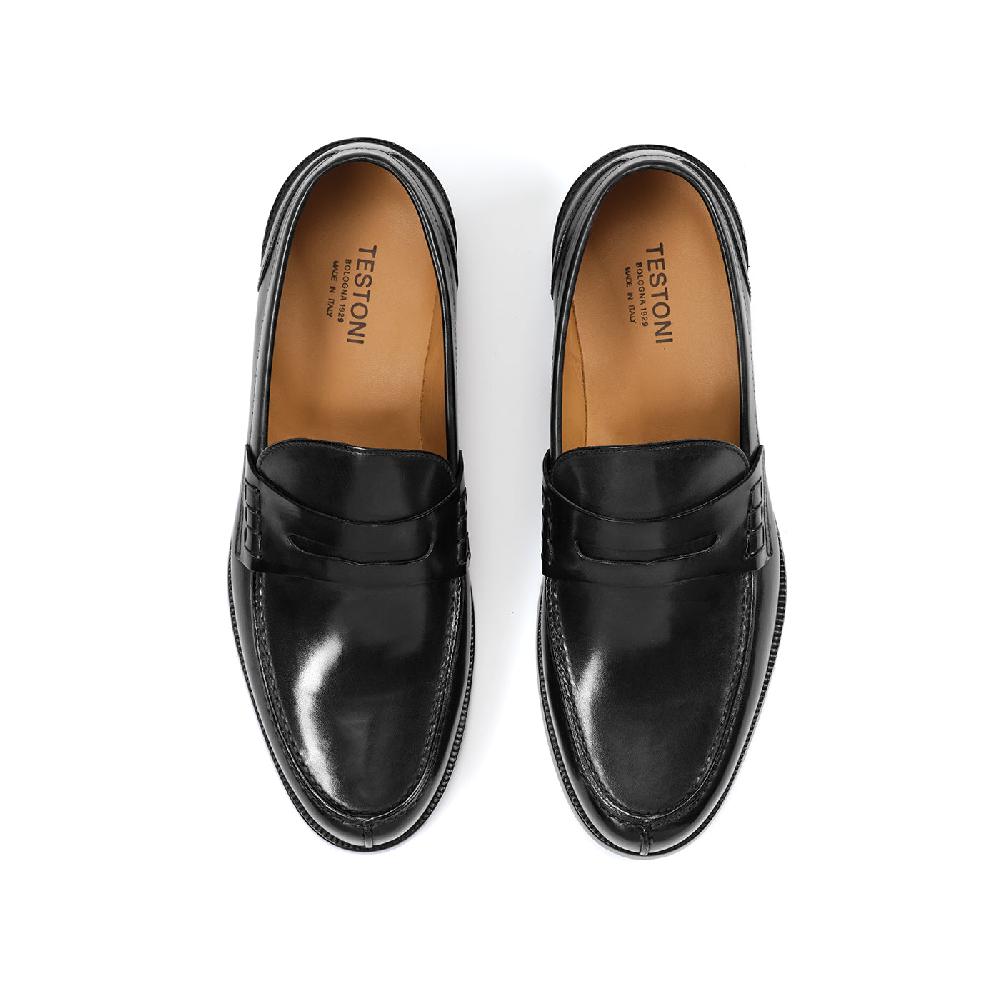 A.Testoni TRENTO LEATHER LOAFER ° Saldi Di Fabbrica