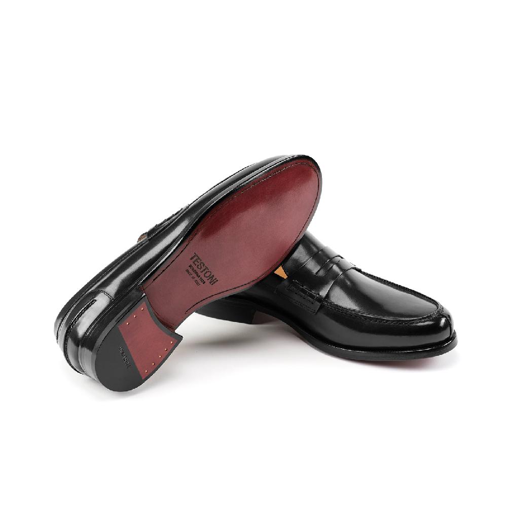 A.Testoni TRENTO LEATHER LOAFER ° Saldi Di Fabbrica