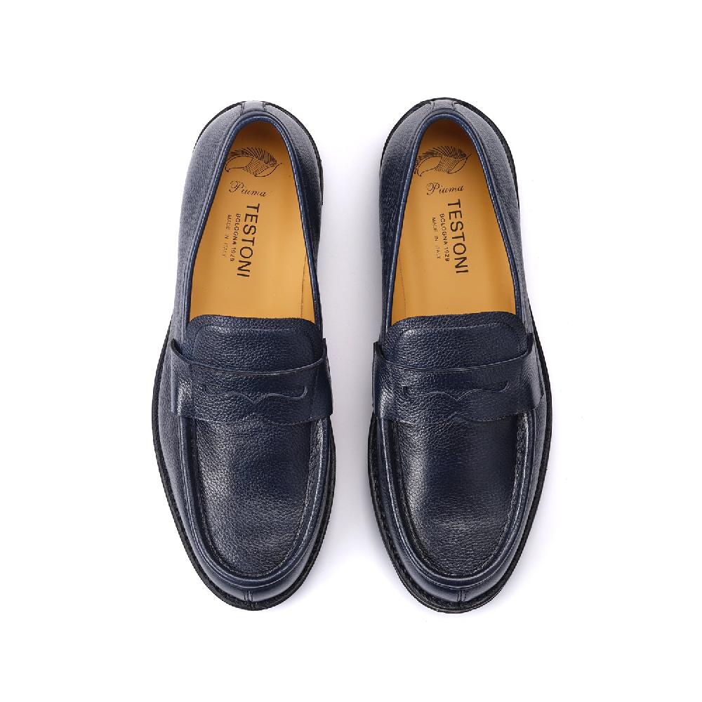 A.Testoni COURMAYEUR LOAFER GRAINED CALF Vendita