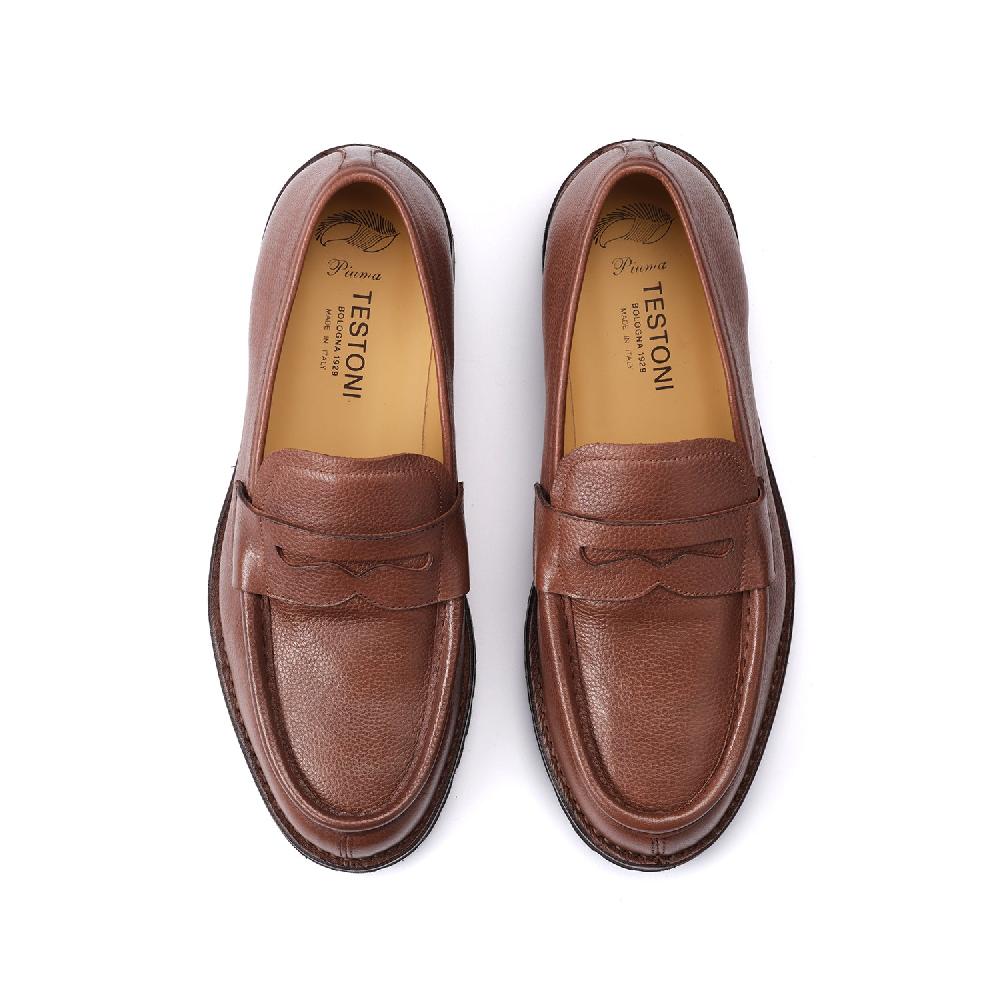 A.Testoni COURMAYEUR LOAFER GRAINED CALF Promozione