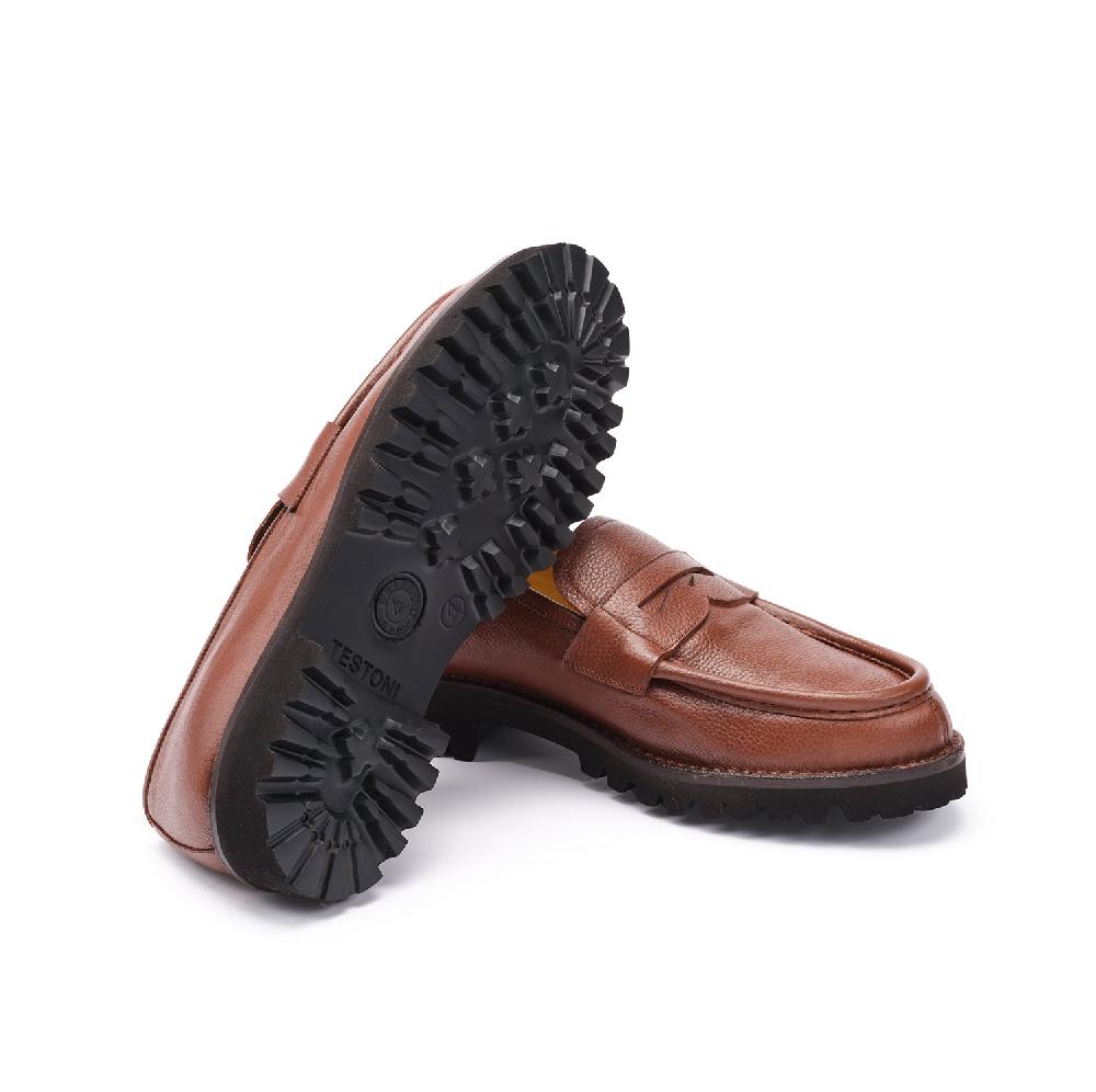 A.Testoni COURMAYEUR LOAFER GRAINED CALF Promozione