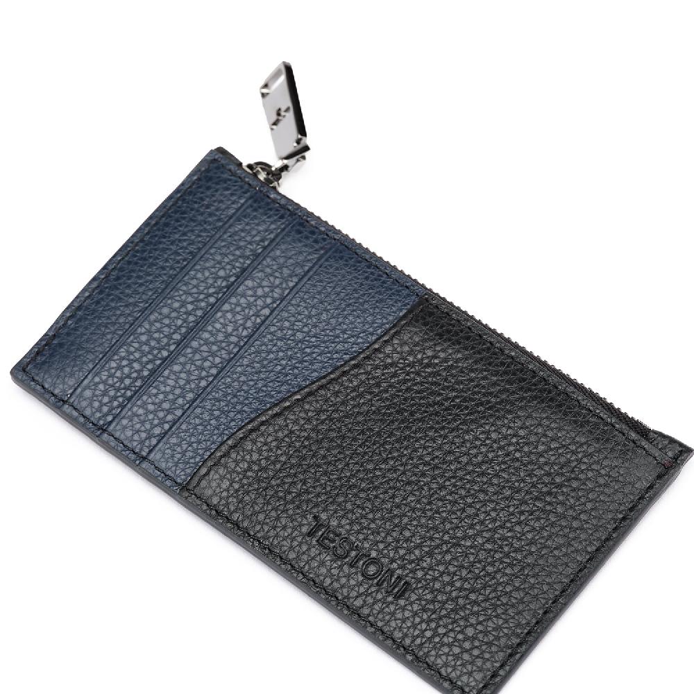 A.Testoni ZIP CREDIT CARD CASE GRAINCALF Consegna Veloce