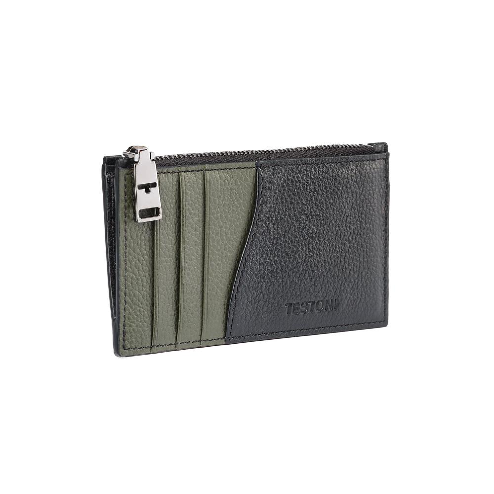 A.Testoni ZIP CREDIT CARD CASE GRAINCALF ° Prezzo basso