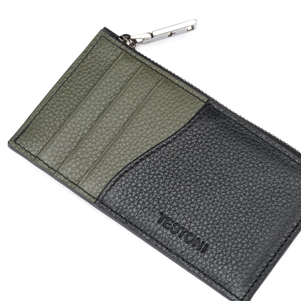 A.Testoni ZIP CREDIT CARD CASE GRAINCALF ° Prezzo basso