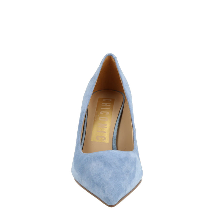 Uma Parker Decollete in Camoscio Light Blu Vendita Economica