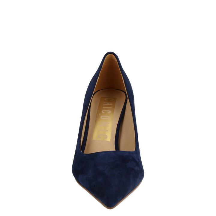 Uma Parker Decollete in Camoscio Blu Saldi Di Fabbrica