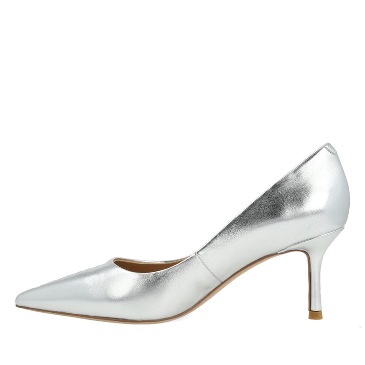 Uma Parker Decolleté in Nappa Metal Argento Vendite Flash
