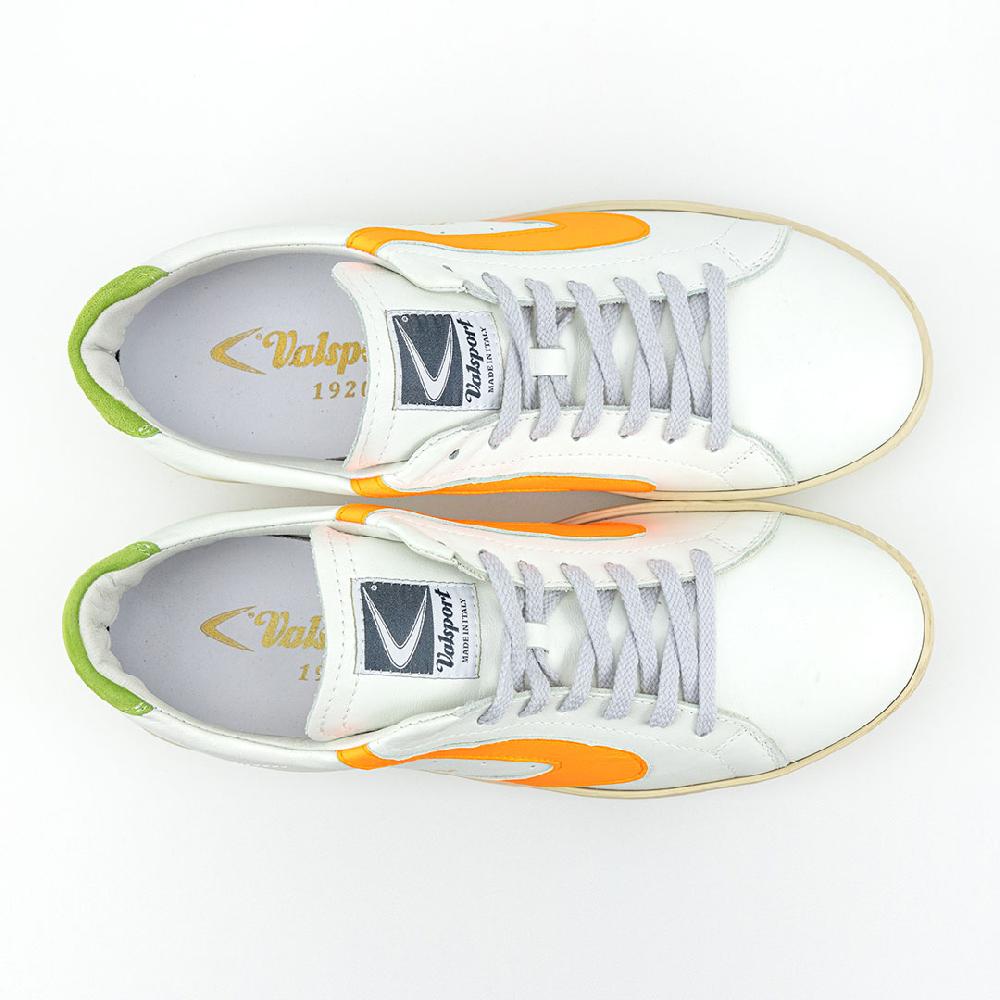 Valsport Tournament Mix Leather Bianco Fluo Arancio Verde Saldi Di Fabbrica
