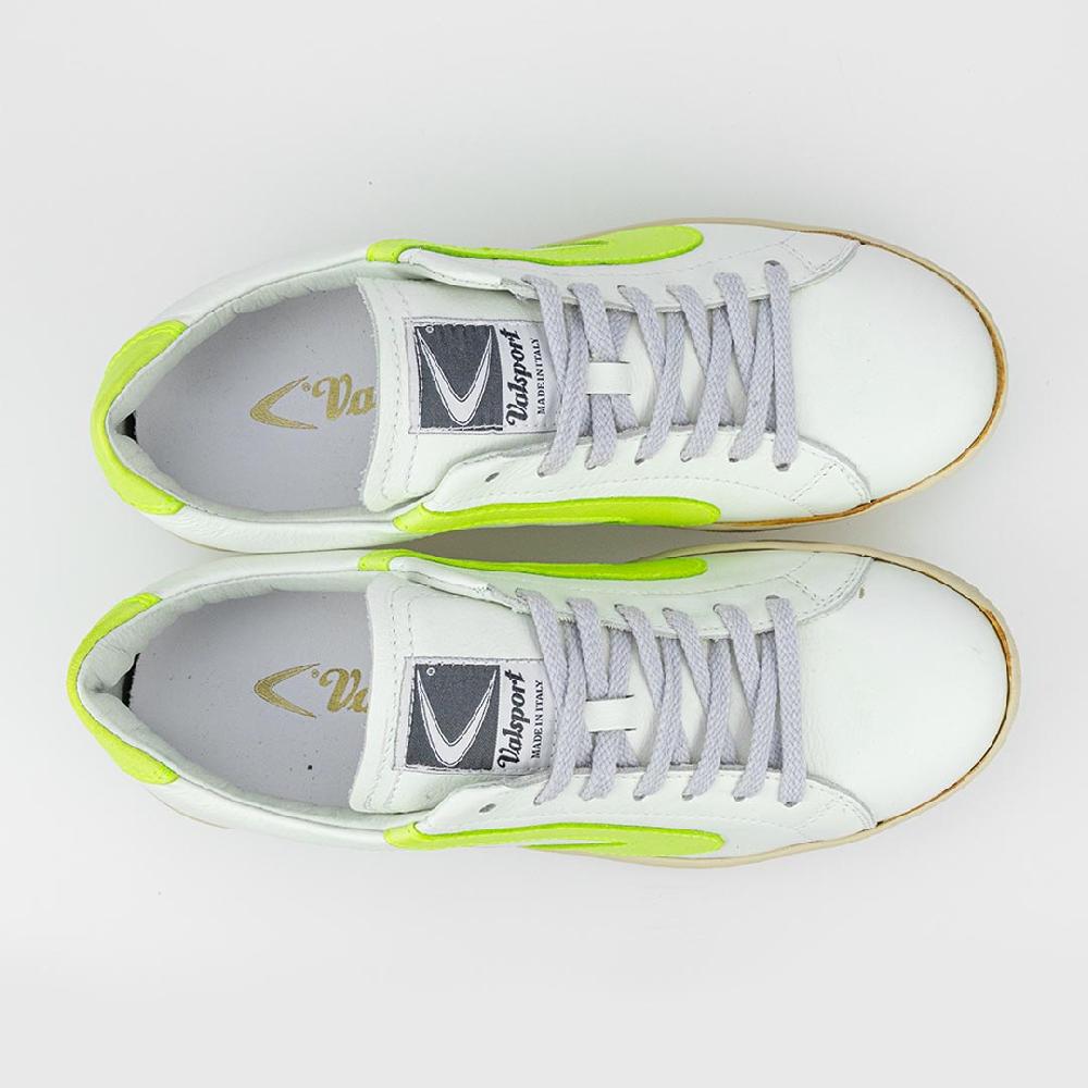 Valsport Tournament Classic Leather Bianco Verde Mela Saldi Di Fabbrica