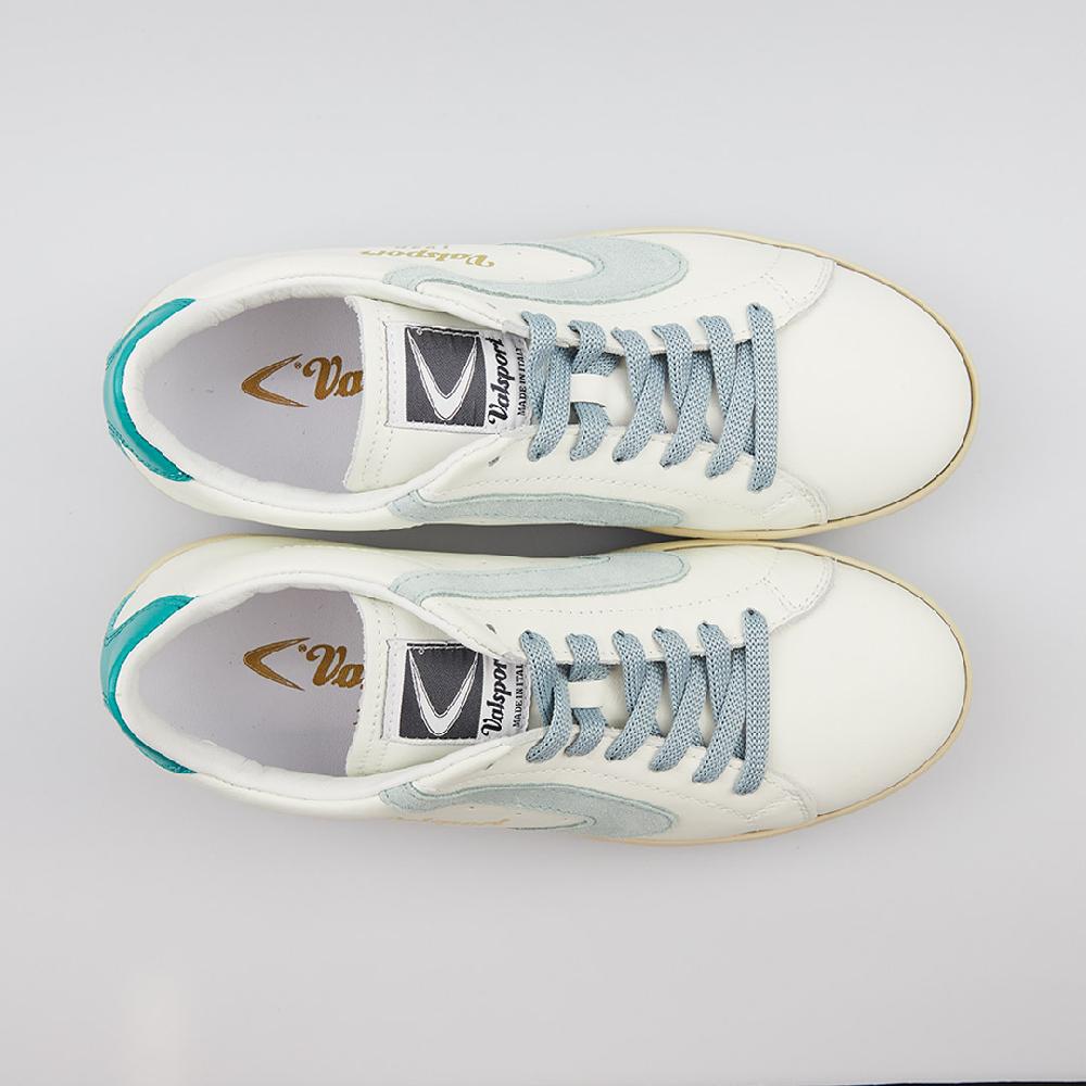 Valsport Tournament Mix Leather Suede Bianco Turquoise Carinzia Vendite Flash