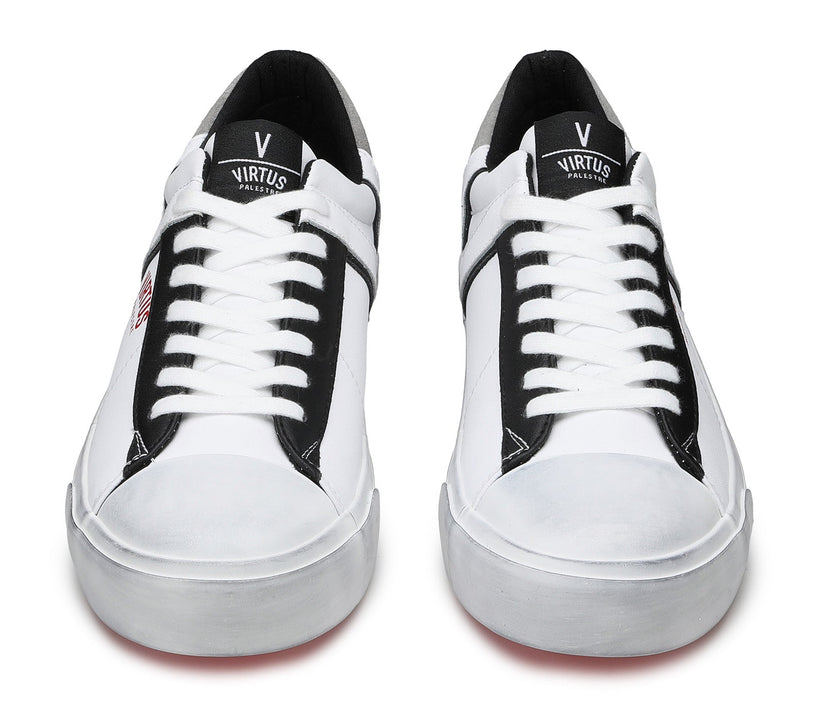 ﻿VIRTUS PALESTRE Rubby Low Leather/Suede white/Grey Offerte