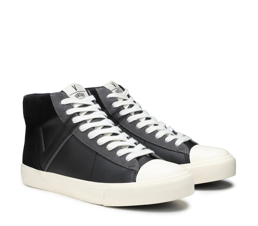 VIRTUS PALESTRE Rubby Mid Leather/suede black Hotsell