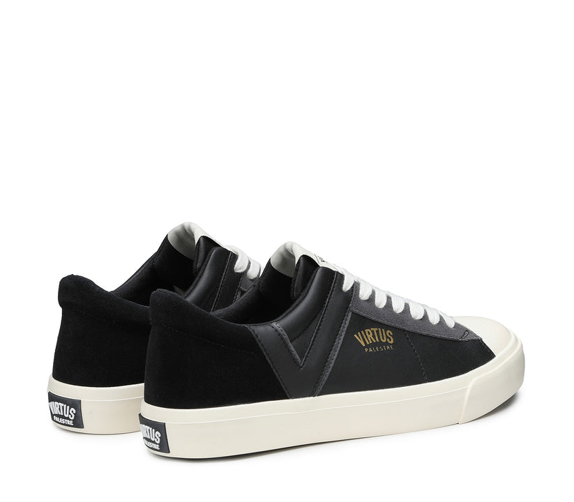 VIRTUS PALESTRE Rubby Low Leather/Suede Black Vendita Calda