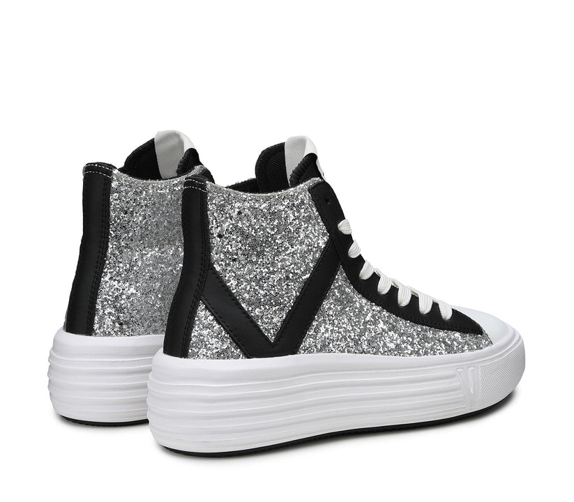 VIRTUS PALESTRE Venus Glitter/leather silver/black Vendita Economica
