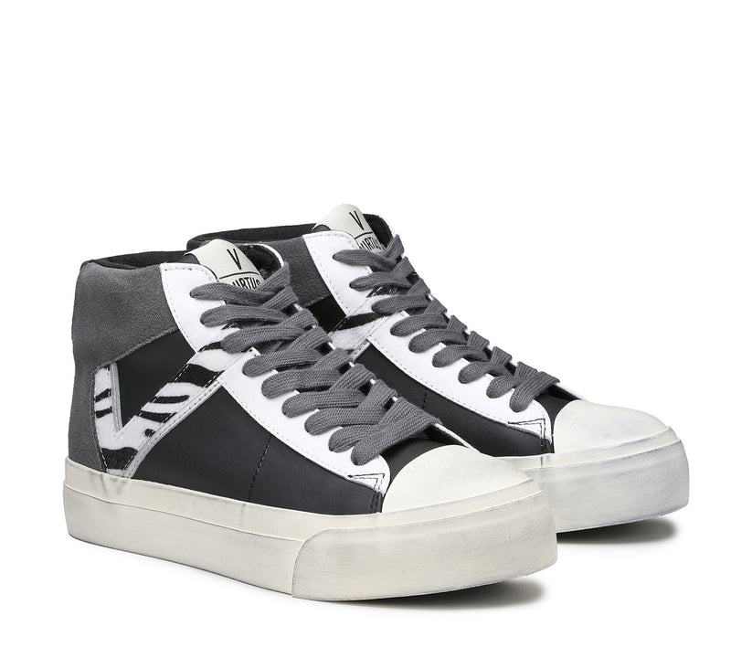 VIRTUS PALESTRE Rubby Mid Leather/suede black/dk. grey-zebra I Più Venduti