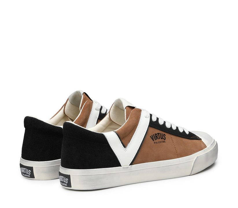 VIRTUS PALESTRE Rubby Low Suede Camel/Black Nuova