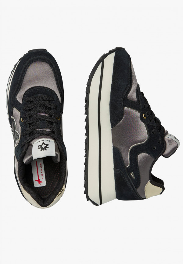 W6yz Sneakers in suede e tessuto tecnico Nero -DEVA W Hotsell