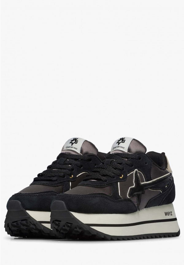 W6yz Sneakers in suede e tessuto tecnico Nero -DEVA W Hotsell