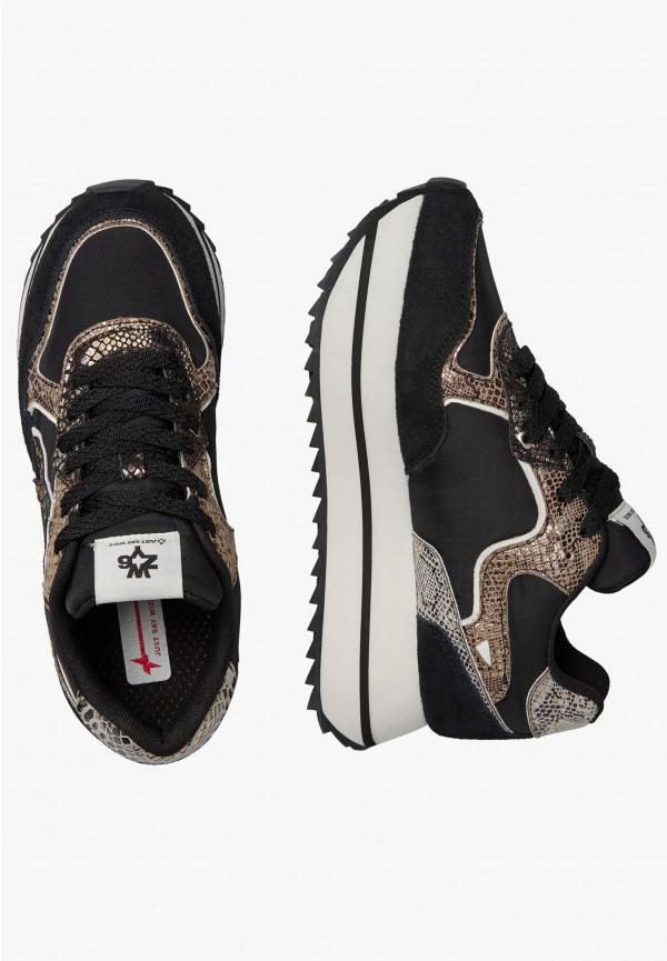 W6yz Sneakers in tessuto tecnico e suede Nero -DEVA W Vendita Calda