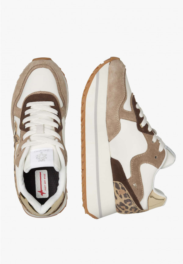 W6yz Sneakers in tessuto tecnico e suede Tortora -DEVA W In Saldo