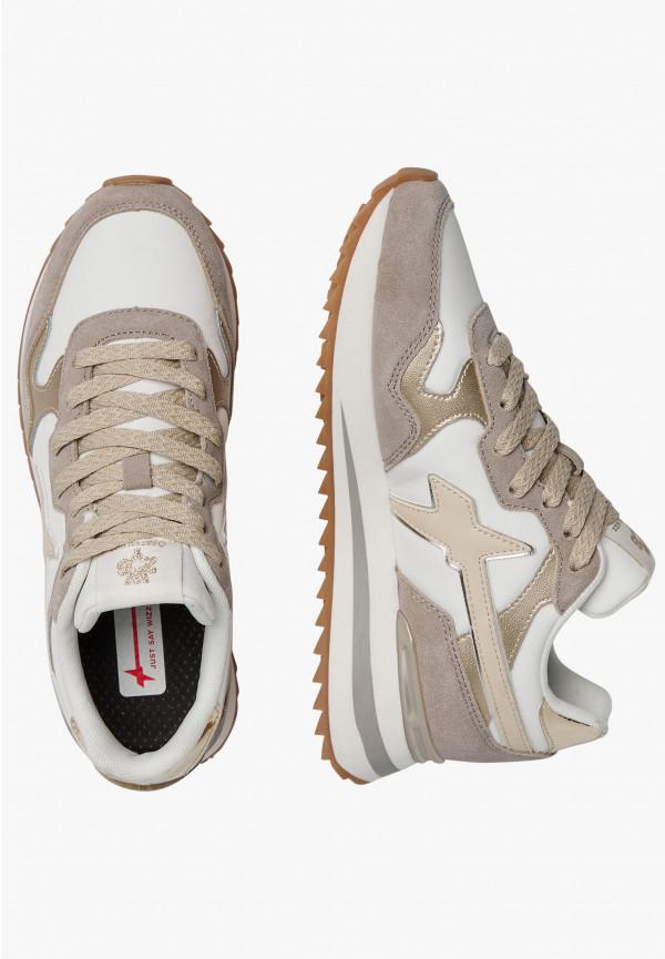 W6yz Sneakers in tessuto tecnico e suede Platino -YAK-W Italia
