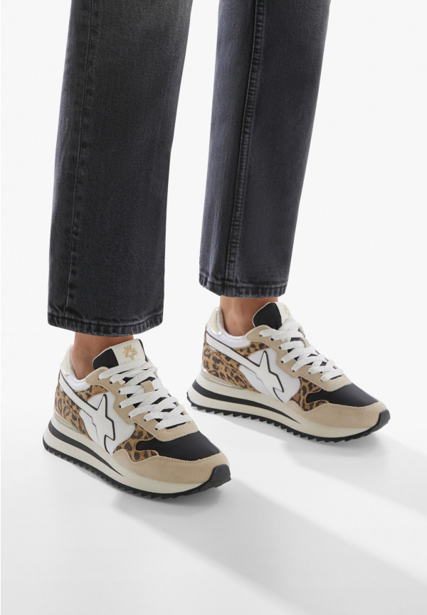 W6yz Sneakers in tessuto tecnico e suede Bianco-Grigio -YAK-W In Linea