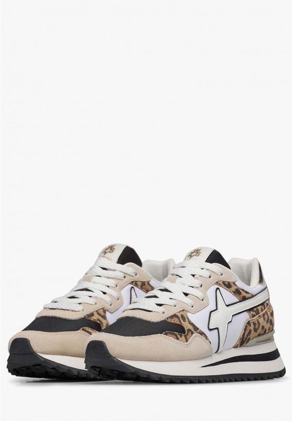 W6yz Sneakers in tessuto tecnico e suede Bianco-Grigio -YAK-W In Linea