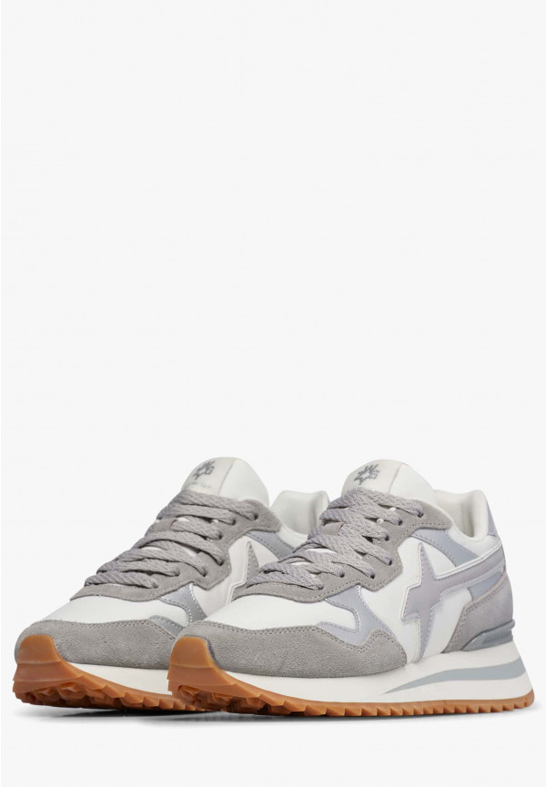 W6yz Sneakers in tessuto tecnico e suede Bianco-Grigio -YAK-W Nuovo