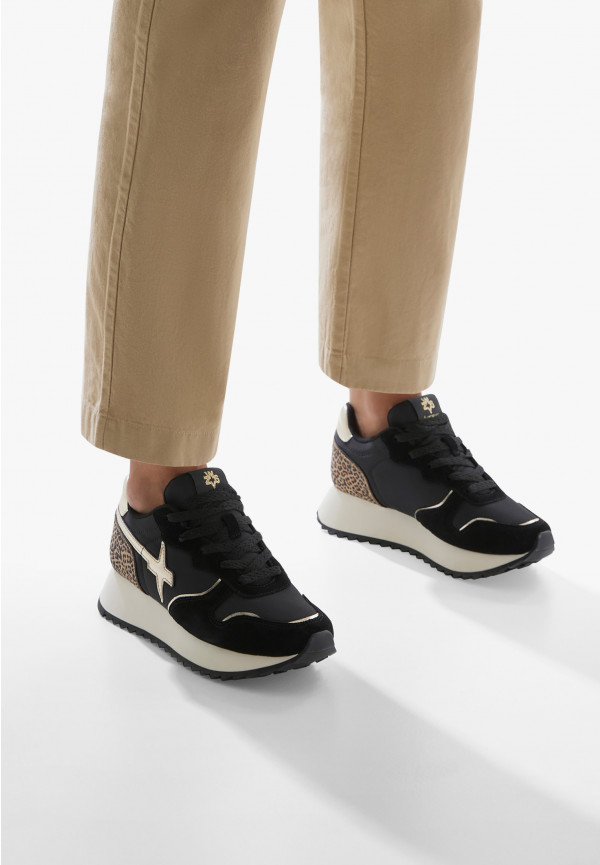 W6yz Sneakers in suede e tessuto tecnico Rosa -JET-W Qualità