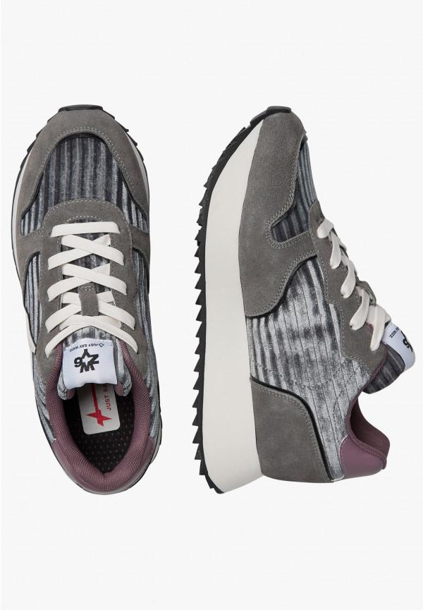 W6yz Sneakers in pelle e suede Antracite -JET-W Vendita