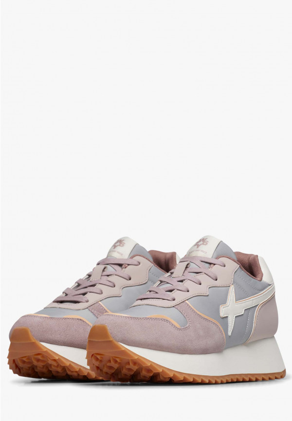 W6yz Sneakers in suede e tessuto tecnico Rosa -JET-W Promozione