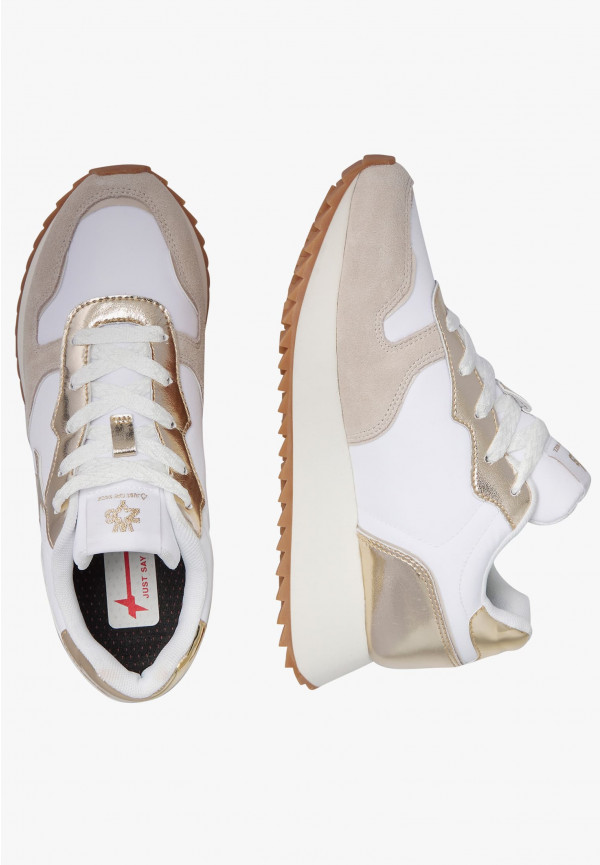 W6yz Sneakers in suede e tessuto tecnico Bianco-Platino -JET-W Pezzi Unici