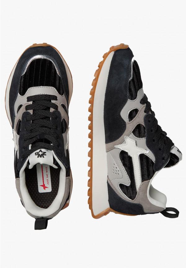 W6yz Sneakers in suede e tessuto tecnico Nero -LOOP-W Qualità Garantita