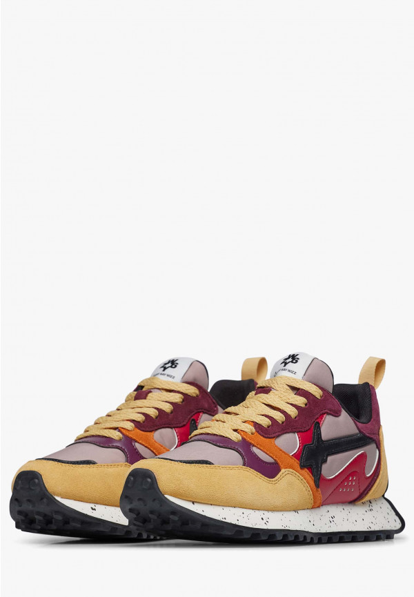 W6yz Sneakers in suede e tessuto tecnico Rosso -LOOP-W Negozi Online