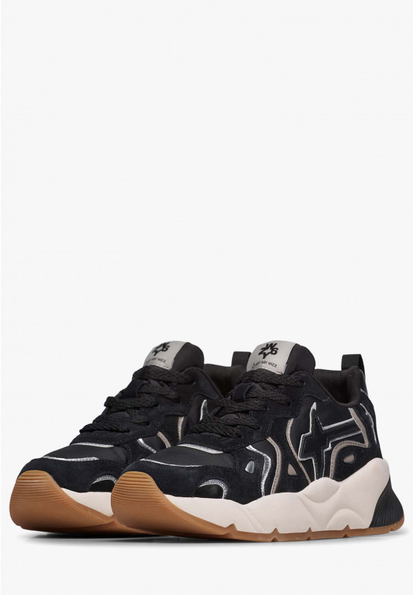 W6yz Sneakers in suede e tessuto tecnico Nero -SARAH-W Consegna Veloce