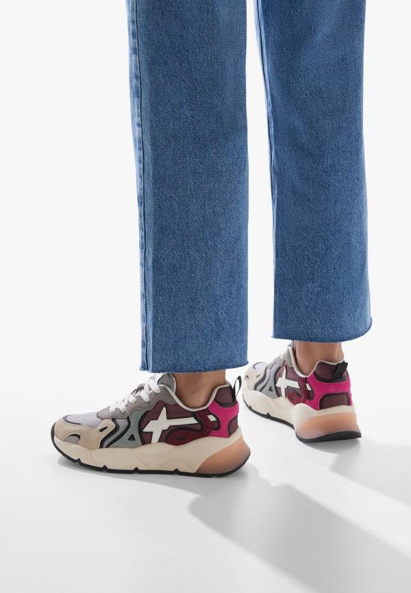 W6yz Sneakers in suede e tessuto tecnico Grigio -SARAH-W Promozione Limitata