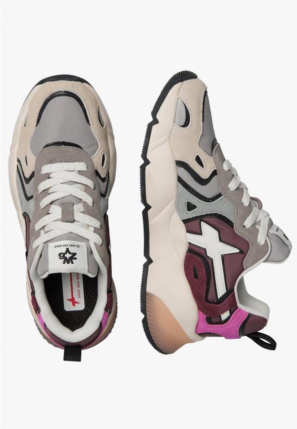 W6yz Sneakers in suede e tessuto tecnico Grigio -SARAH-W Promozione Limitata