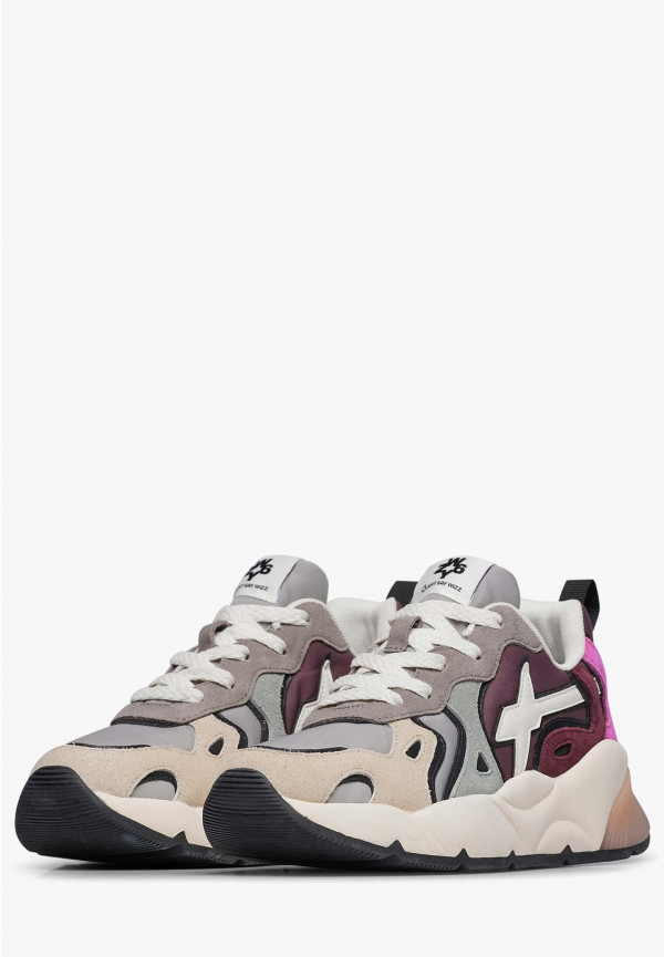 W6yz Sneakers in suede e tessuto tecnico Grigio -SARAH-W Promozione Limitata