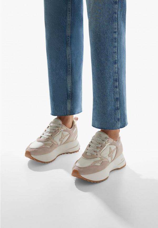 W6yz Sneakers in pelle e tessuto tecnico Rosa cipria -ANNY 2 W Sottocosto