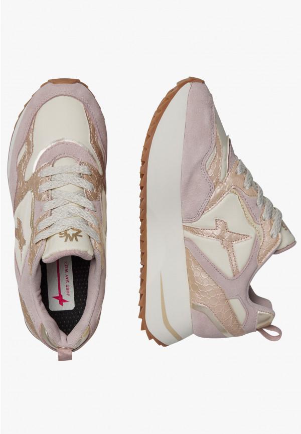 W6yz Sneakers in pelle e tessuto tecnico Rosa cipria -ANNY 2 W Sottocosto