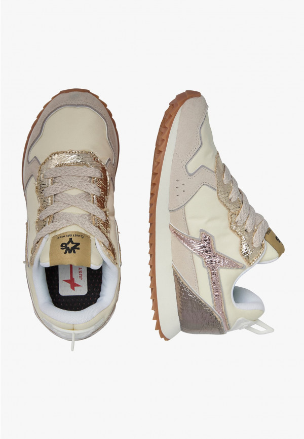 W6yz Sneakers in tessuto tecnico e suede Beige -JET-J In Vendita