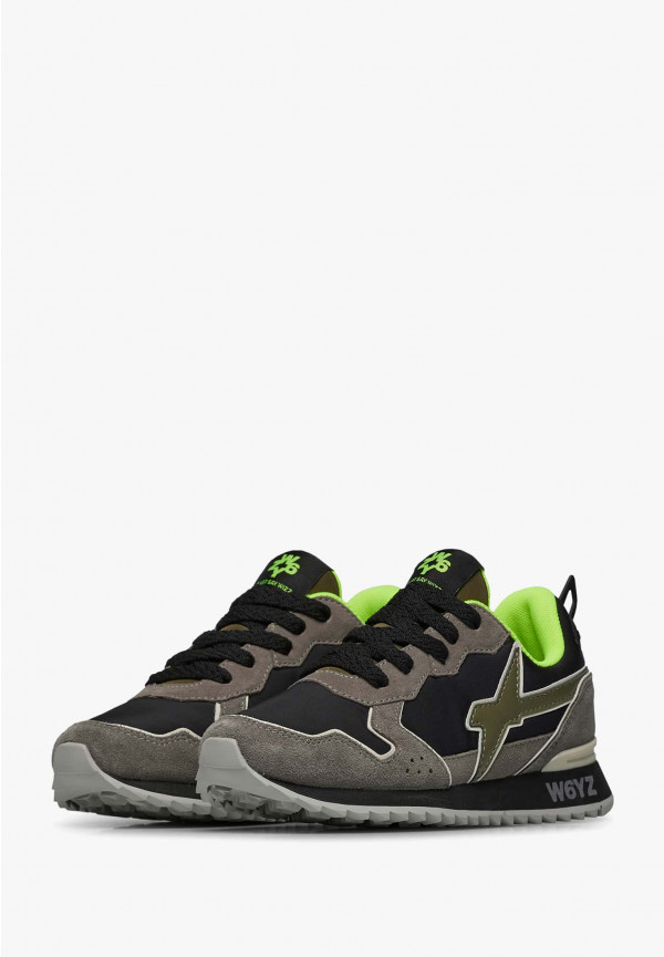 W6yz Sneakers in tessuto tecnico e suede Antracite -JET-J Saldi