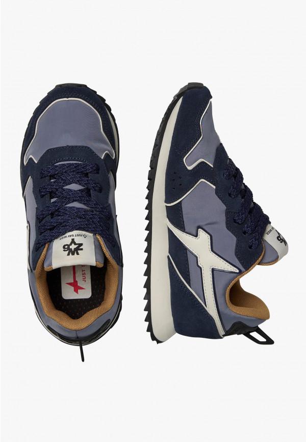 W6yz Sneakers in tessuto tecnico e suede Navy -JET-J Vendita Calda