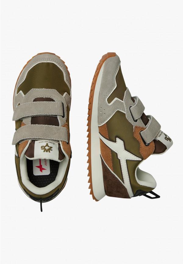 W6yz Sneakers in tessuto tecnico e suede Tortora -JET VL-J Vendita Economica