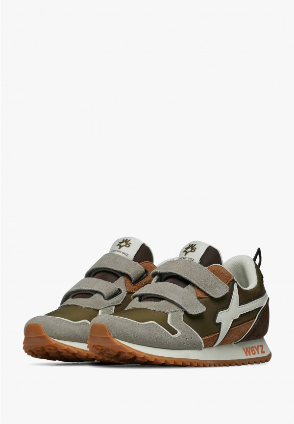 W6yz Sneakers in tessuto tecnico e suede Tortora -JET VL-J Vendita Economica