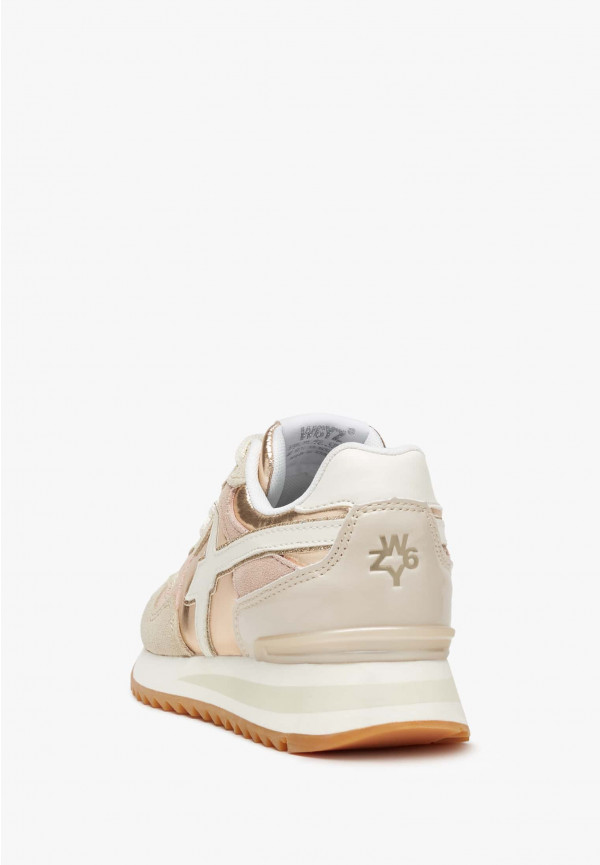 W6yz Sneakers in suede e tessuto tecnico Beige -YAK-J Saldi Di Fabbrica