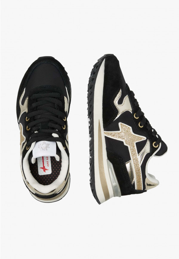 W6yz Sneakers in tessuto tecnico suede e pelle Nero -YAK-J I Più Venduti