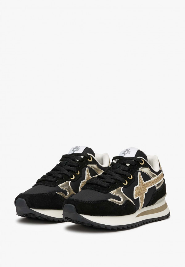 W6yz Sneakers in tessuto tecnico suede e pelle Nero -YAK-J I Più Venduti